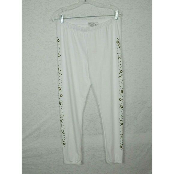Wildfox Fleece Solid Sweatpants Joggers White Sz M‎ - Picture 5 of 8